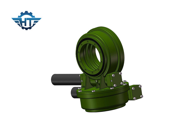 Dual Axis Small Slew Drive With 24VDC Planetary Geared Motor For Solar ...